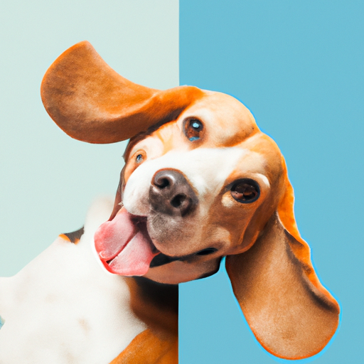 Een beagle met lange oren