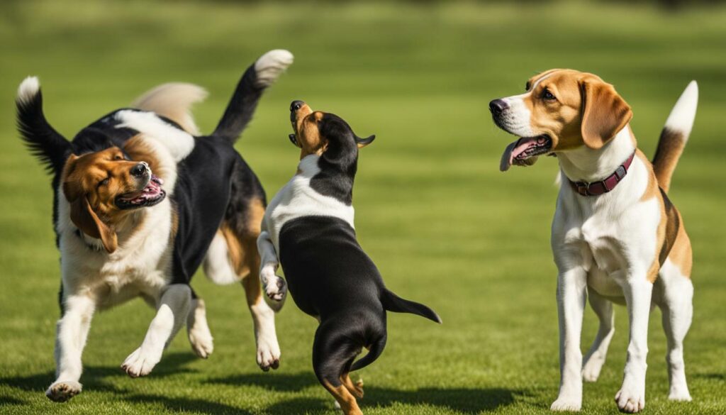 beagle met andere honden