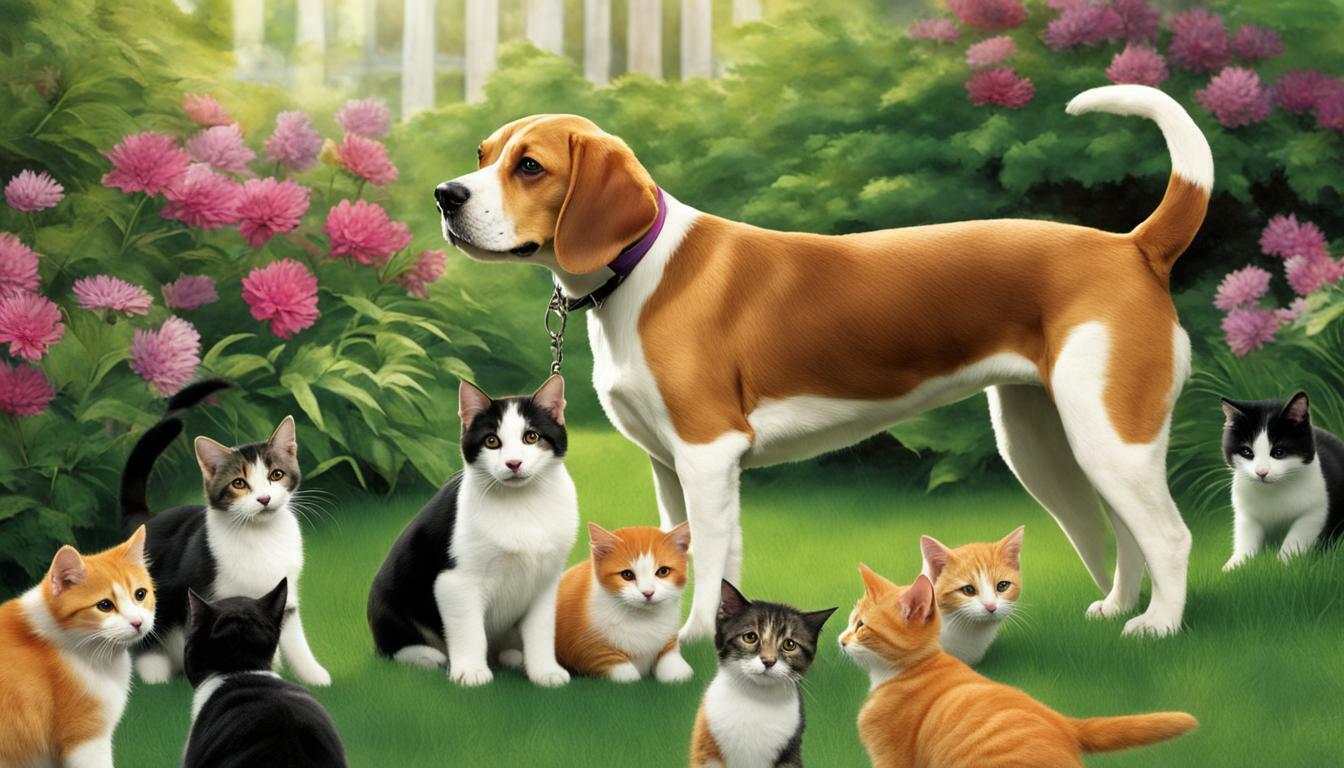 beagle met katten