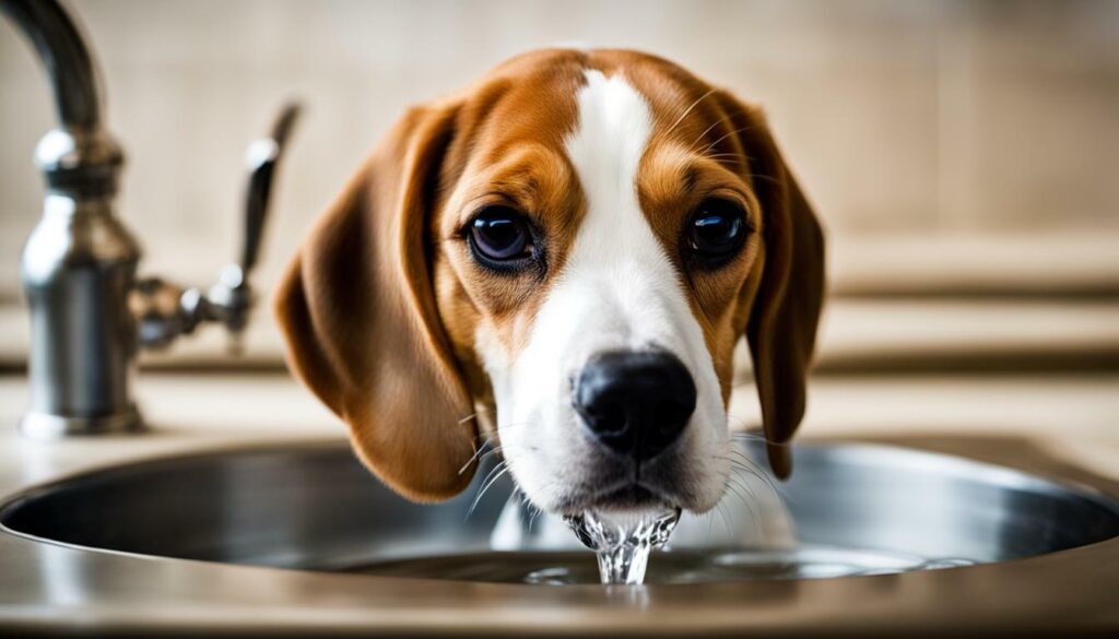 beagle toegang tot vers water